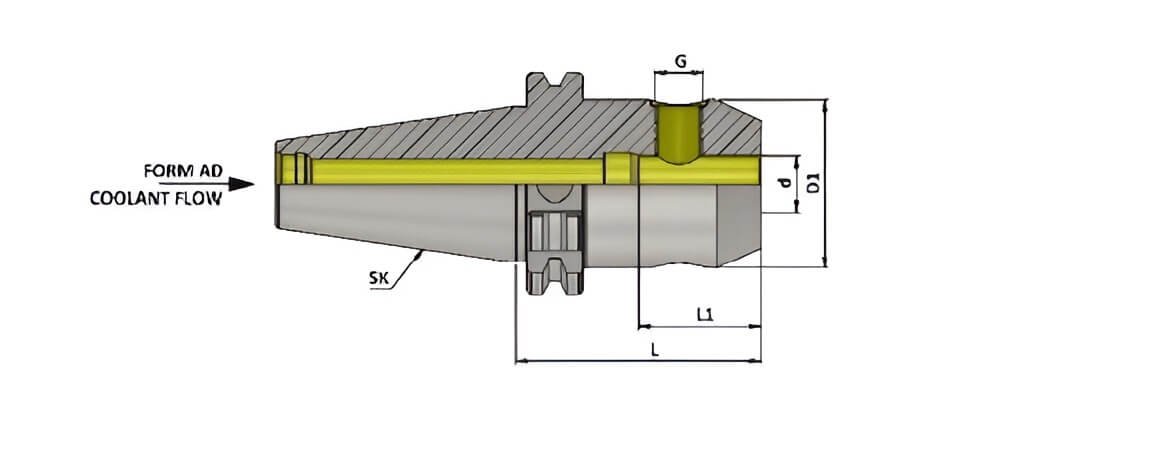 SK40 WN16 063 Weldon Type Holder (Balanced to G 2.5 25000 RPM) (DIN 6359)